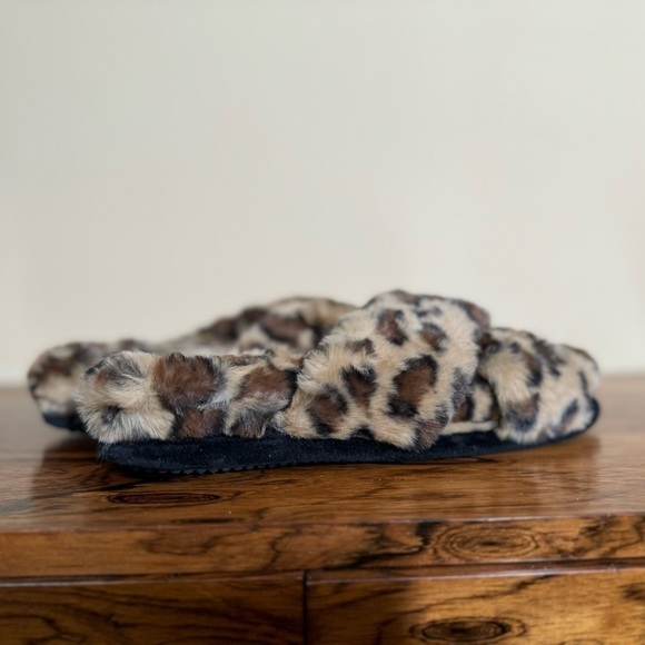 BP. Women Animal Print Faux fur Sophie Slide Slippers 11/12 - Picture 6 of 10